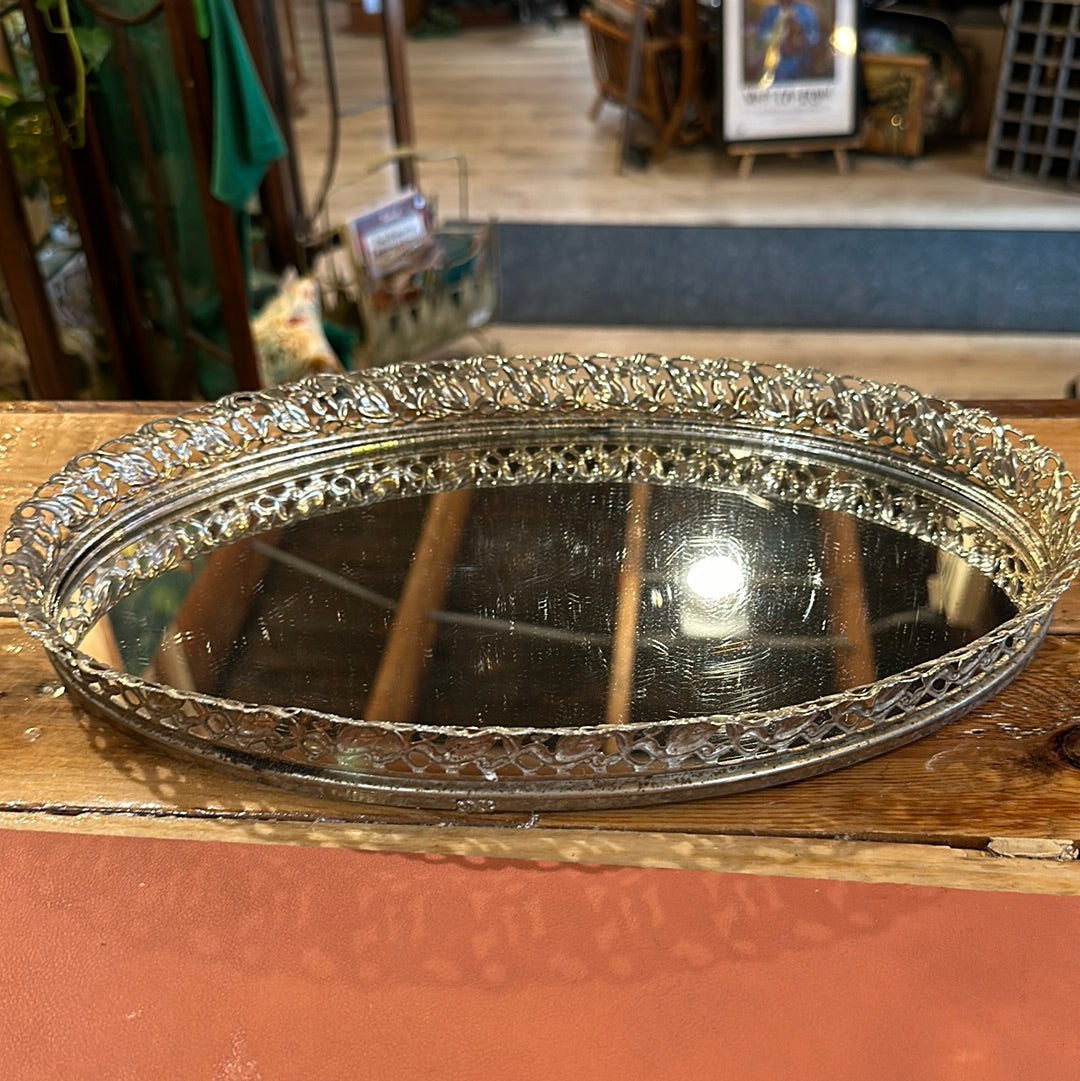 Vtg Mirrored Perfume/Vanity Tray